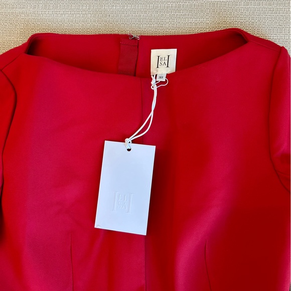 NWT HELSA The Parasol Long Sleeves Mini Dress - Red Bow Detail - Picture 8 of 15